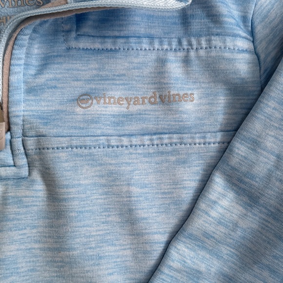 Vineyard Vines Baby Blue Quarter-Zip Performance Shep Shirt Pullover - Picture 3 of 7